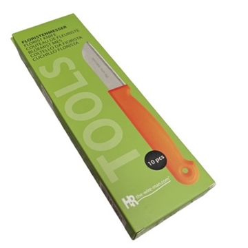 Kniv med orange skaft 10 stk.